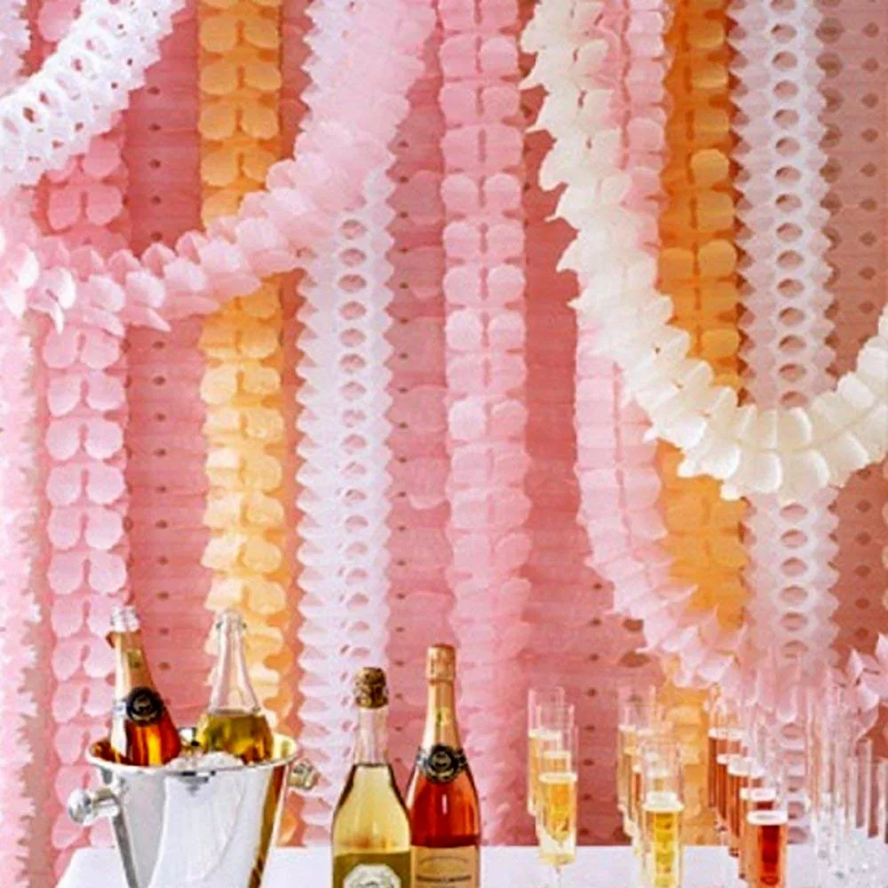 

FENGRISE 3.6m Four Leaf Clover Garland Paper Banner Pink Blue Birthday Party Wedding Decoration Bunting Room Hanging Decoration