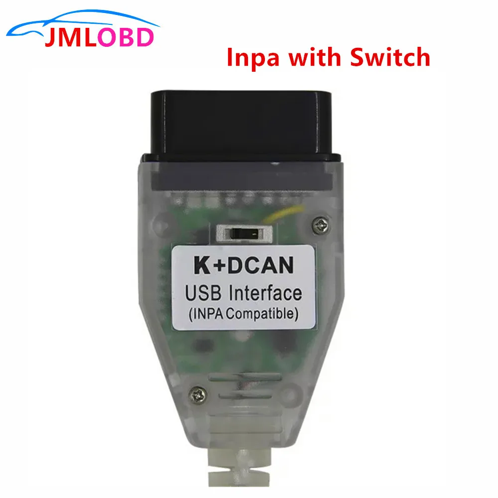 

For INPA K+CAN With FTDI FT232RQ Chip with Switch K+D CAN USB OBD Interface INPA CompatibleK-LINE Protocol