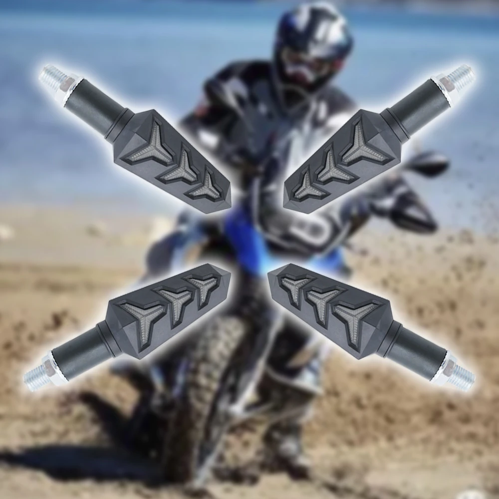 NEW Motorcycle Led Amber Turn Signals Waterproof Turn Lights LED Flowing Water Flicker Led Lamp Motocross Lights Signal Lamp (1)