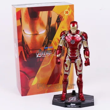 

Hot Toys Avengers Iron Man Mark MK 43 with LED Light PVC Action Figure Collectible Model Toy