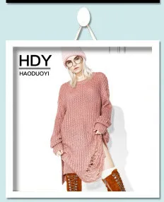 HDY Haoduoyi Autumn Winter Fashion Stripe V Neck Long Sleeve Casual Knitted Women Sweater Wine Pink Gray Black Pullovers Jumpers