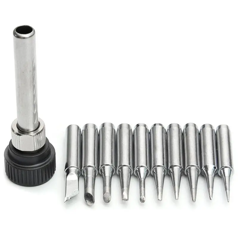 

11 PCSNew Style 900M-T Soldering Iron Tips Welding Tip 900M-T-I/B/K/1.2D/1.6D/2.4D/3.2D/2C/3C/4C Heating Elements Nozzles
