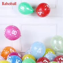 10 шт. 12 дюймов латексные шары воздушные шары 0-9 Количество Воздушные шары с днем рождения украшения Детские вечерние шары для мальчиков и девочек