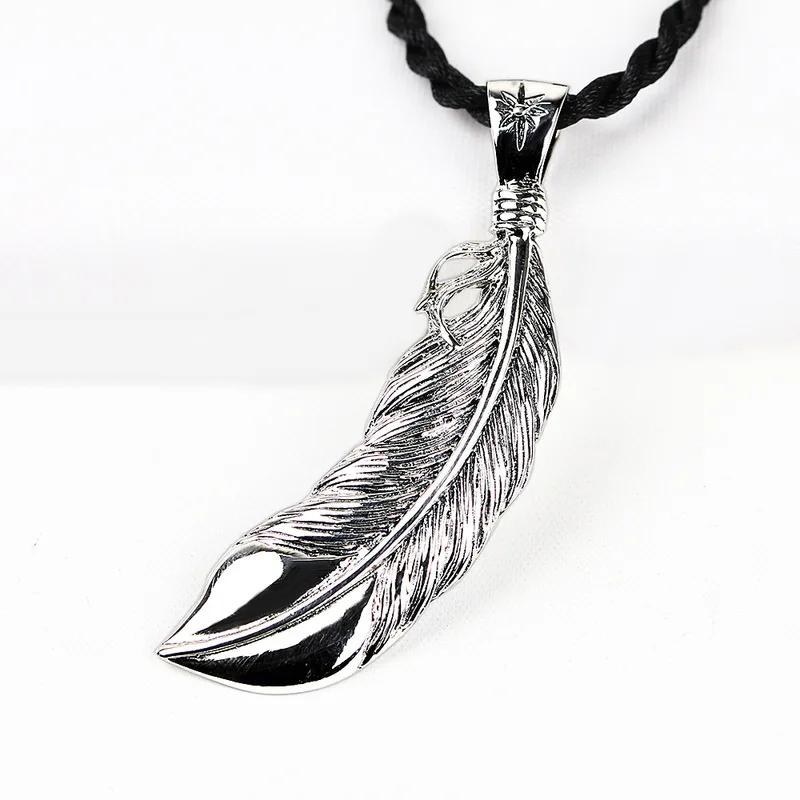 

2019 Popsocket Druzy Reiki Eagle Claw Men's Hanging Necklace Taiyin 925 Ornament Retro Personality Takahashi Goro Feather Chain