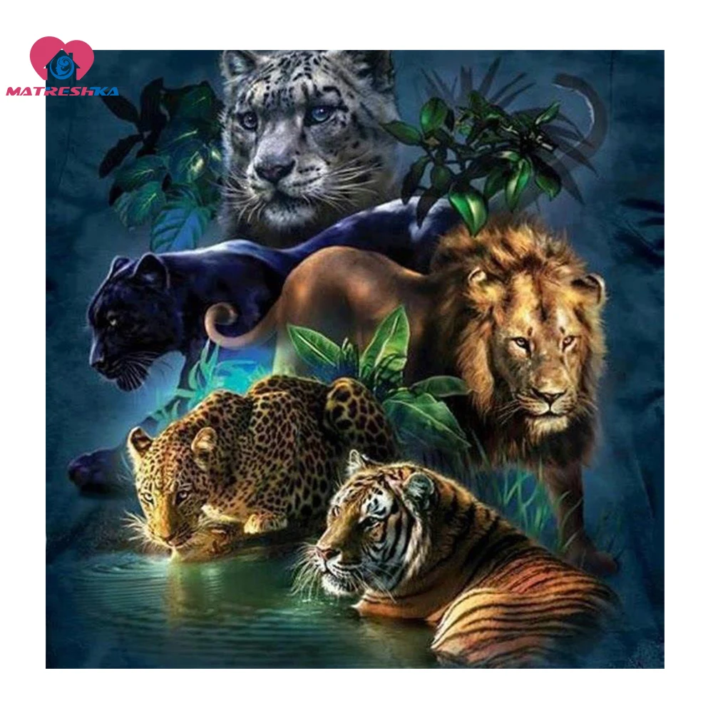 

Full Square/Round Drill 5D DIY Diamond Painting completely Animals Cross Stitch kits Mosaic Embroidery with diamonds decoration