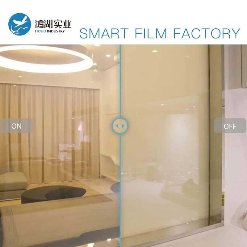 Smart PDLC Film White to Opaque Switchable Glass Film High quality Tint With (on/off switch)