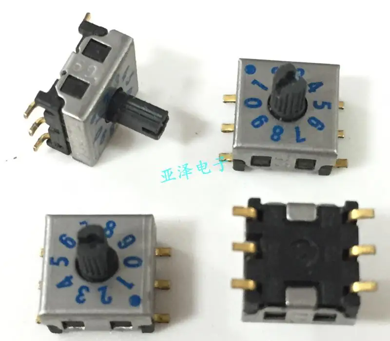 

2pcs 10 bit rotary switch, 0-9 rotary dial switch, code switch, SMR8010 positive code