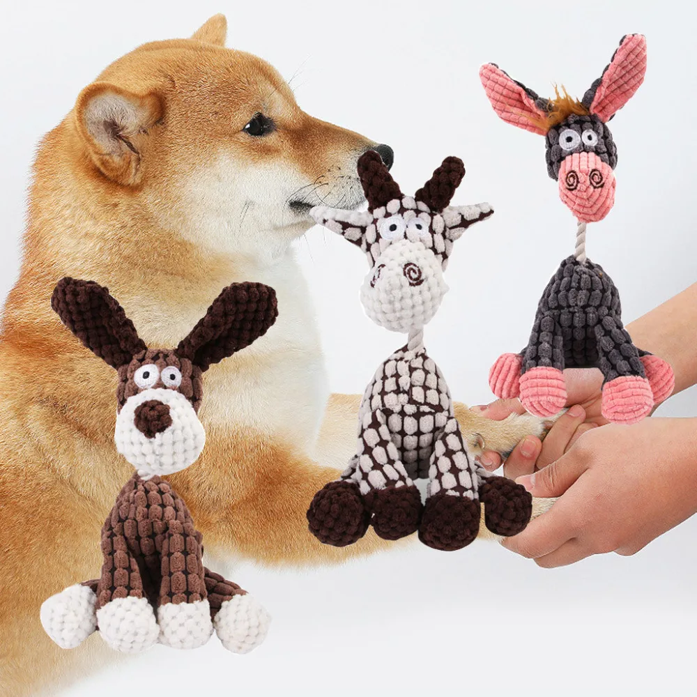 free shiping Dog Pet Puppy Plush Sound Dog Toys Pet Puppy Chew Squeaker Squeaky Plush Sound Cow Toys Design