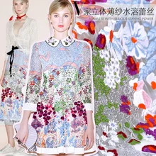 Модная сетчатая Кружевная аппликация Ткань красивое свадебное платье DIY Заказная кружевная ткань Прозрачная кружевная ткань кружевная ткань