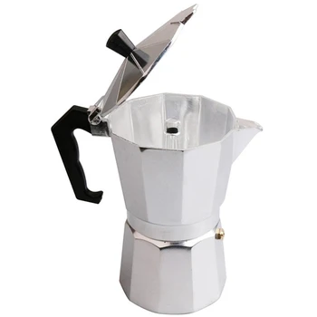 

Mocha Latte Coffee Maker Italian Moka Espresso Coffee Maker Percolator Pot 6 Cup Stovetop Coffee Maker