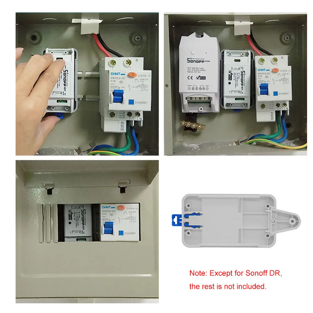 Sonoff dr Din Rail Tray ITEAD Регулируемый монтажный Чехол-держатель, устанавливаемый на комплект направляющей дорожки для выключателя Sonoff