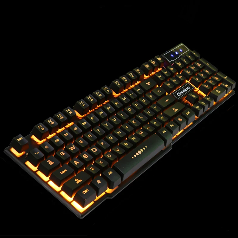 Tricolor Backlight Game Keyboard Computer Keyboard Desktop Home Luminous Notebook External USB