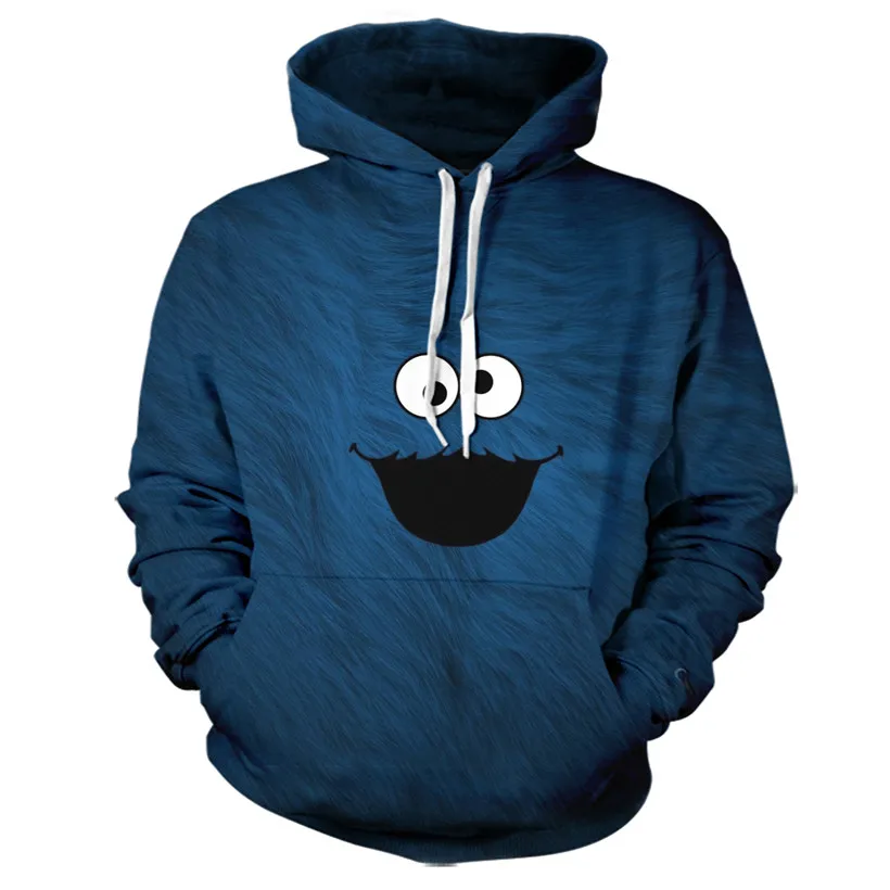 Real-American-size-Cookie-Monster-3D-Sublimation-Print-OEM-Hoody-Hoodie-Custom-made-Clothing-plus-size