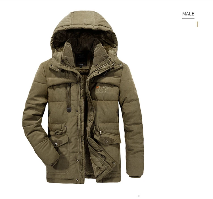 Размера плюс 7XL 8XL зимняя куртка Для мужчин толстые теплые Для мужчин s парки с подкладкой из шерсти пальто с капюшоном мужская верхняя ветрозащитная одежда с несколькими карманами куртки
