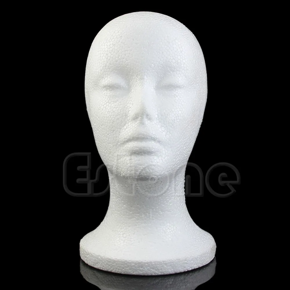 

Female Foam Wig Hair Hat Glasses Display Mannequin Manikin Styrofoam Head Model