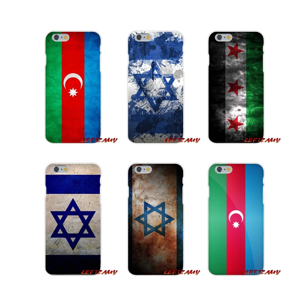 

For Samsung Galaxy S4 S5 MINI S6 S7 edge S8 S9 S10 Plus Note 3 4 5 8 9 Soft Transparent Shell Cover azerbaijan syria israel flag