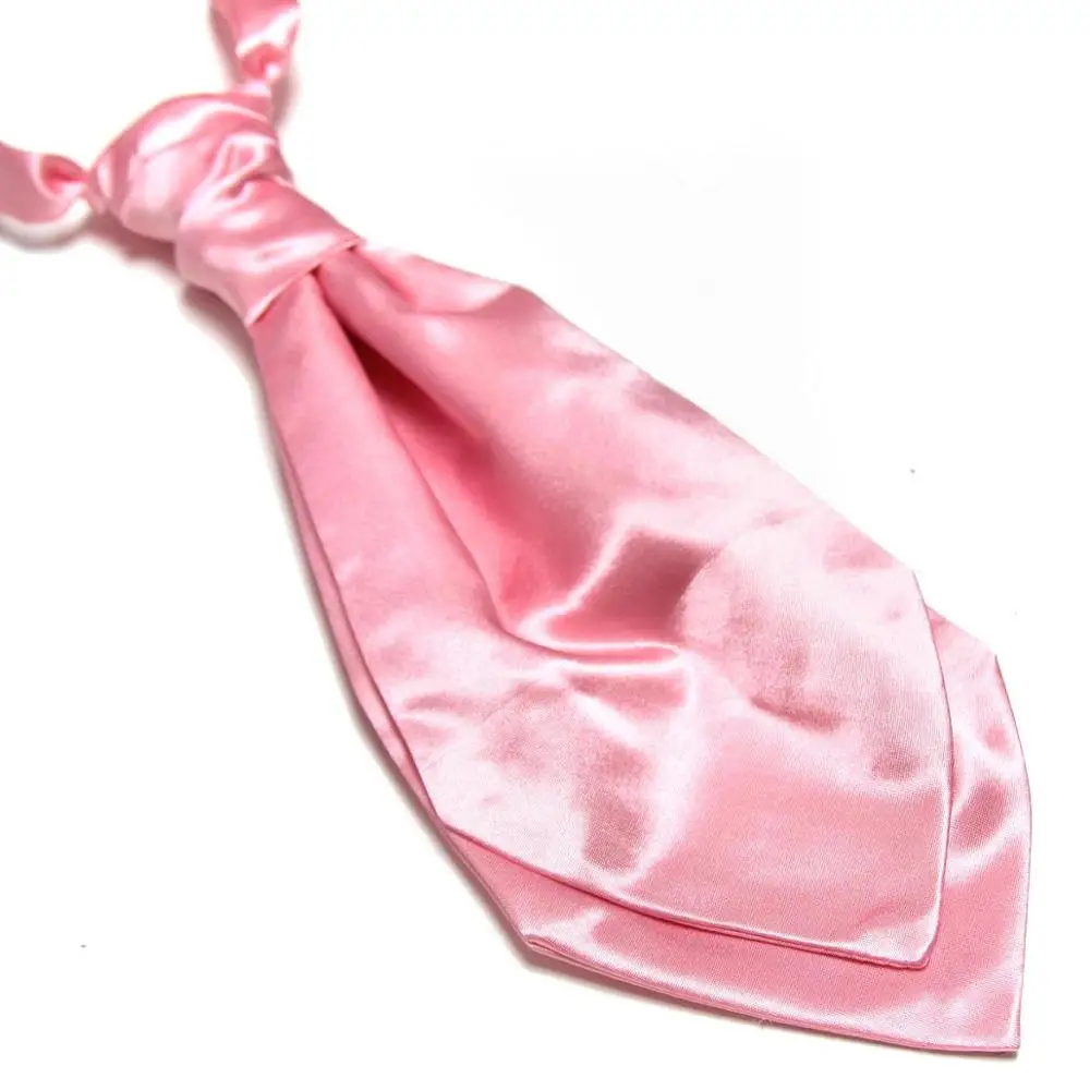 HOOYI галстуки для мужчин галстук твердые цветные галстуки шеи нашейный платок corbatas gravata - Цвет: Dark pink