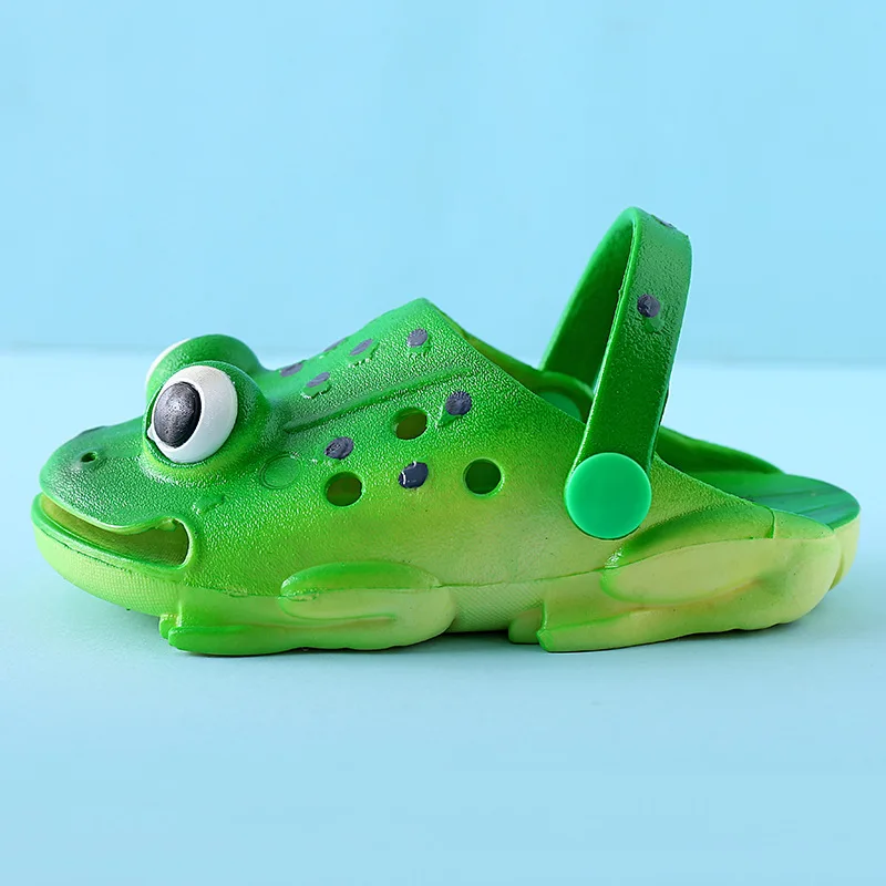 extra wide children's shoes New Arrival 2021 Summer Kids Boys Girls Slippers Cute Frog Slides Hole Beach Slippers Indoor Home Shoes Children Outdoor Sandals best children's shoes