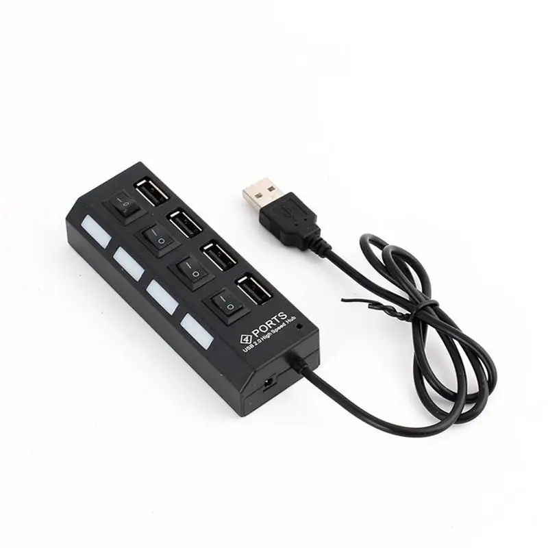 4 портовый USB 1 концентратор питания высокоскоростной адаптер вкл/выкл