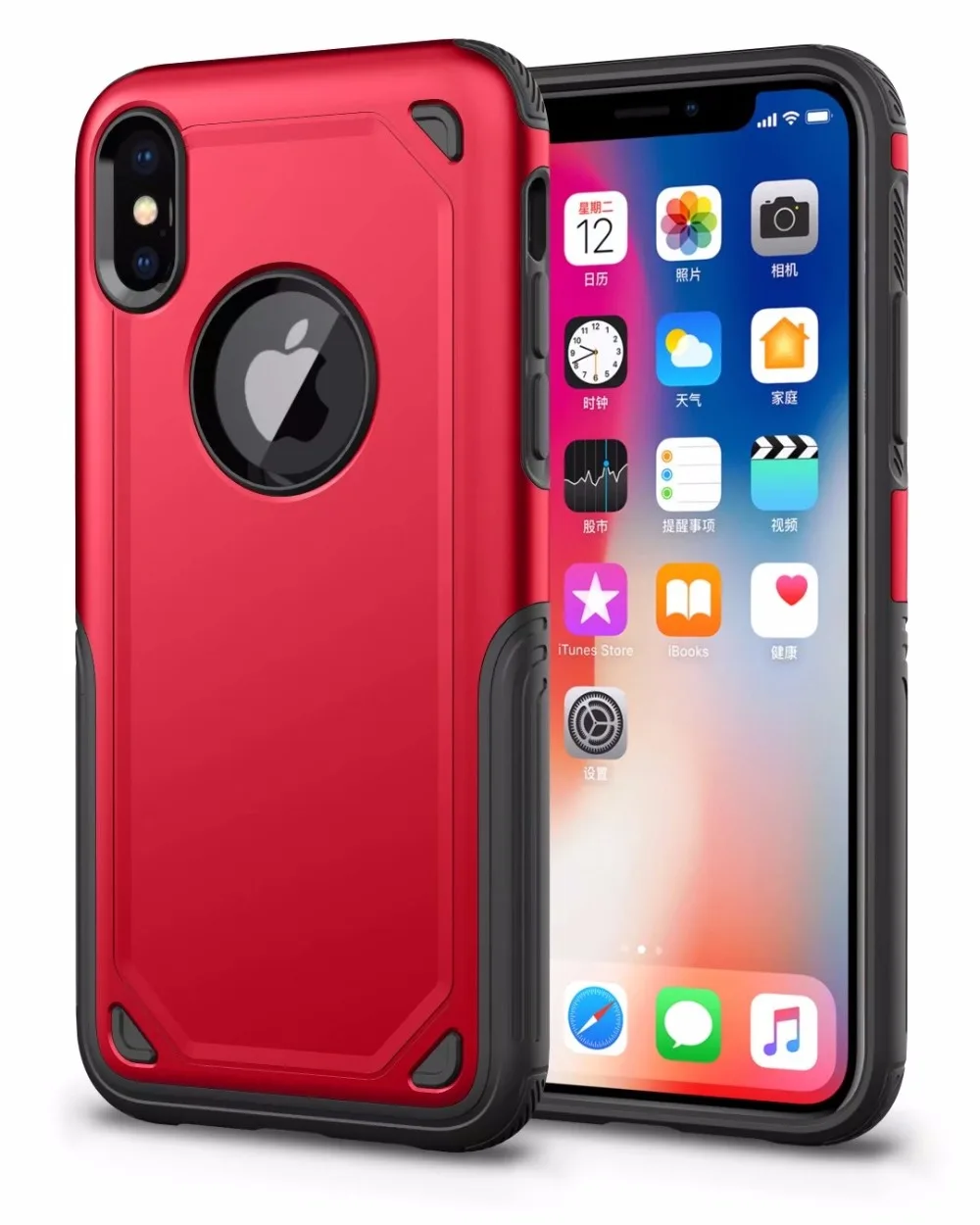 

Luxury Slim Shockproof Armor Case For iPhone X XS Max XR 7Plus Hybrid PC+TPU Rugged Phone Case for iphone 7 8 6 S 6S Plus Cover