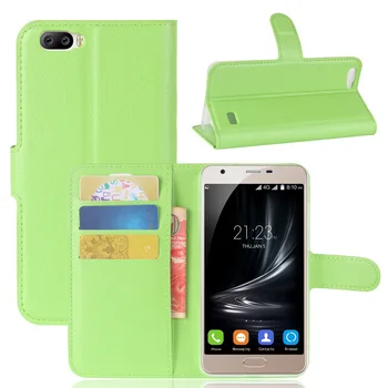 

100pcs/lot Free shipping Lychee PU Leather wallet stand mobile phone Holster Cover Case for blackview A7