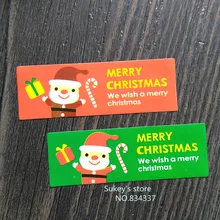 240 шт./лот 2 цвета Рождественский наклейки чашки Подарочная коробка уплотнения наклейка выпечки посылка cake box украшения