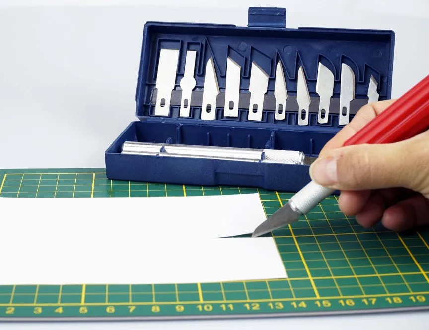 New-16pc-Exacto-Style-Multi-function-Hobby-Knife-Crafts-Carving-Cutter-Graver-Sculpting-Art-Tool-Set