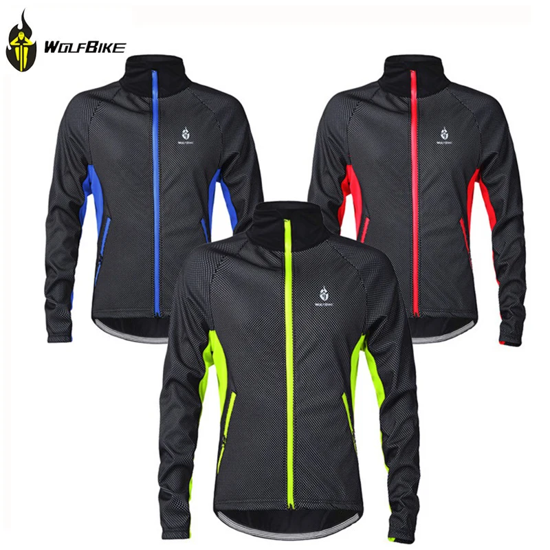WOLFBIKE Winter Thermal Fleece Windproof/waterproof Long Sleeve Coat