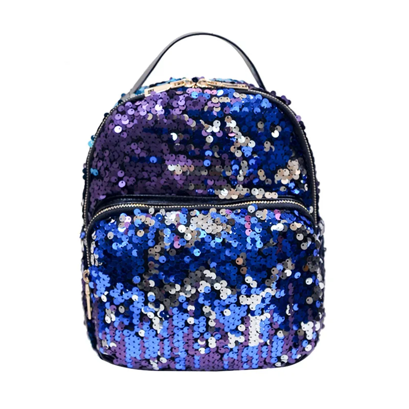 Women Sequined Backpack PU Leather Small Sequins Female Backpacks New Arrival Bling Designer Travel Girl Rucksack Mochila BP0198 (1)