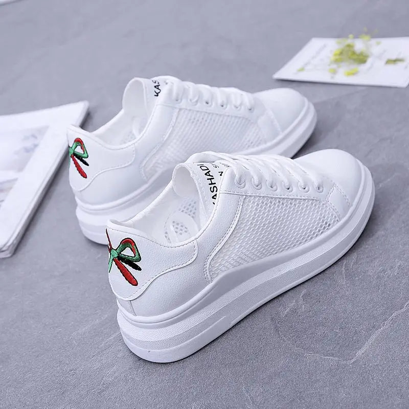 

Women sneakers 2019 new fashion breathable mesh shoes woman lace-up outdoor sports hollow sneakers women shoes zapatos de mujer