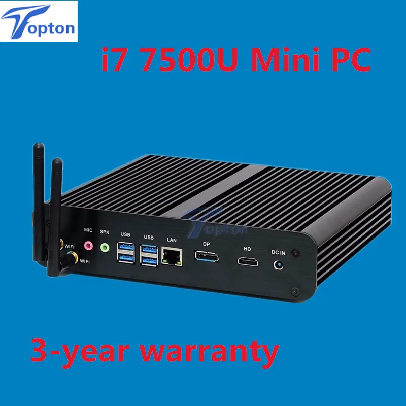 Lowest Price Topton i7 7500u Powerful Fanless Mini PC Computer Support 3D Games DP+HDMI Port+300 wifi +3 year warranty Lowest Price Topton i7 7500u Powerful Fanless Mini PC Computer Support 3D Games DP+HDMI Port+300 wifi +3 year warranty
