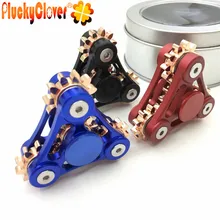 1 шт. треугольный фиджет Спиннер синий, красный, черный металл Figet Спиннер антистресс гироскоп для детей взрослых красочные Спиннеры для пальцев