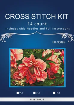 

HH-30095 Top Quality Lovely Counted Cross Stitch Kit Coral Peonies Peony Pink Flower Flowers dim 70-352983th