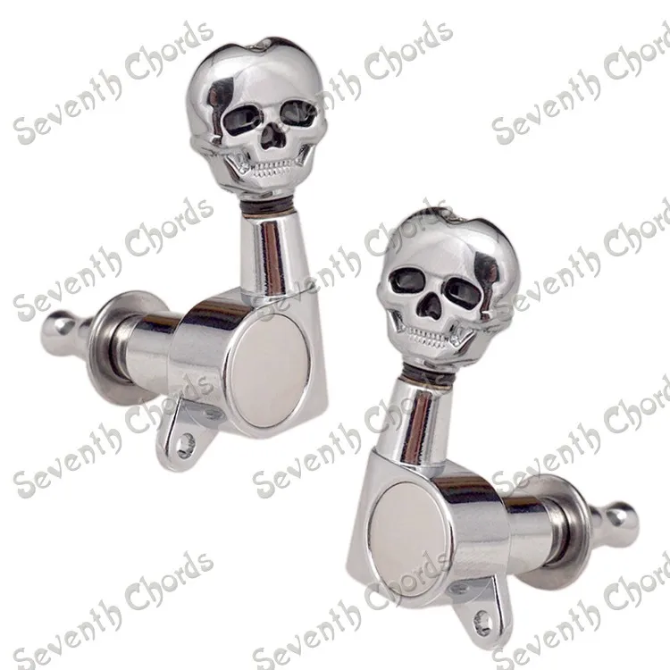 A Set Chrome Sealed gear Skull Acoustic Electric Guitar