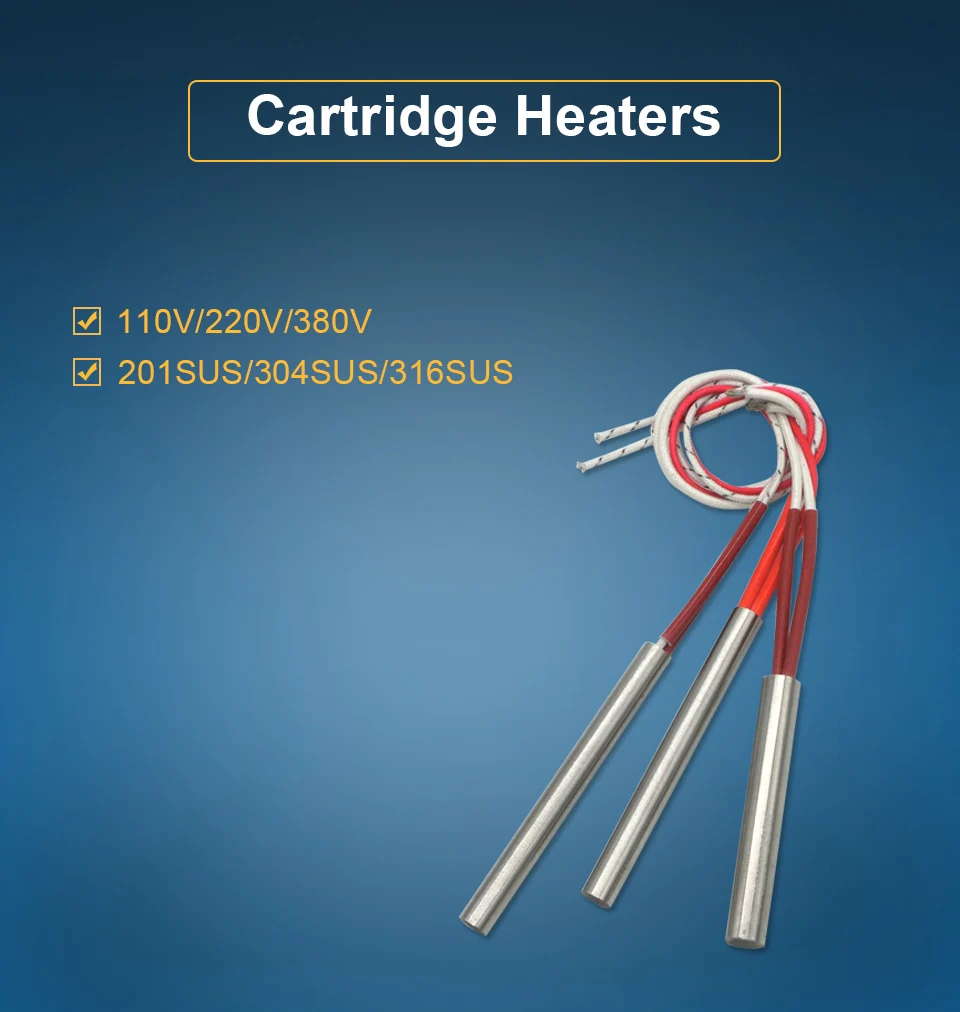 LJXH Картридж нагреватель 100 Вт Нагревательный элемент 220 В 9,5x40 мм/0,37" x 1,57" мощность 100 Вт/120 Вт/150 Вт AC110V/220 В/380 в картриджные резисторы