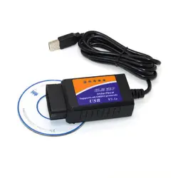 Auto USB ELM327 V1.5 Интерфейс OBD2 OBDII диагностики авто сканер кабель сканирования для Android/iOS смартфон PC