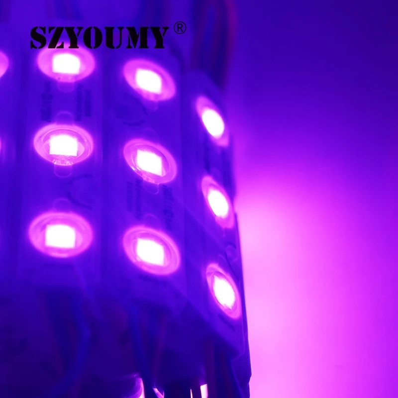 SZYOUMY 1000 шт. 5050 RGB 3 светодиода впрыскиваемый Светодиодный модуль 12 В постоянного