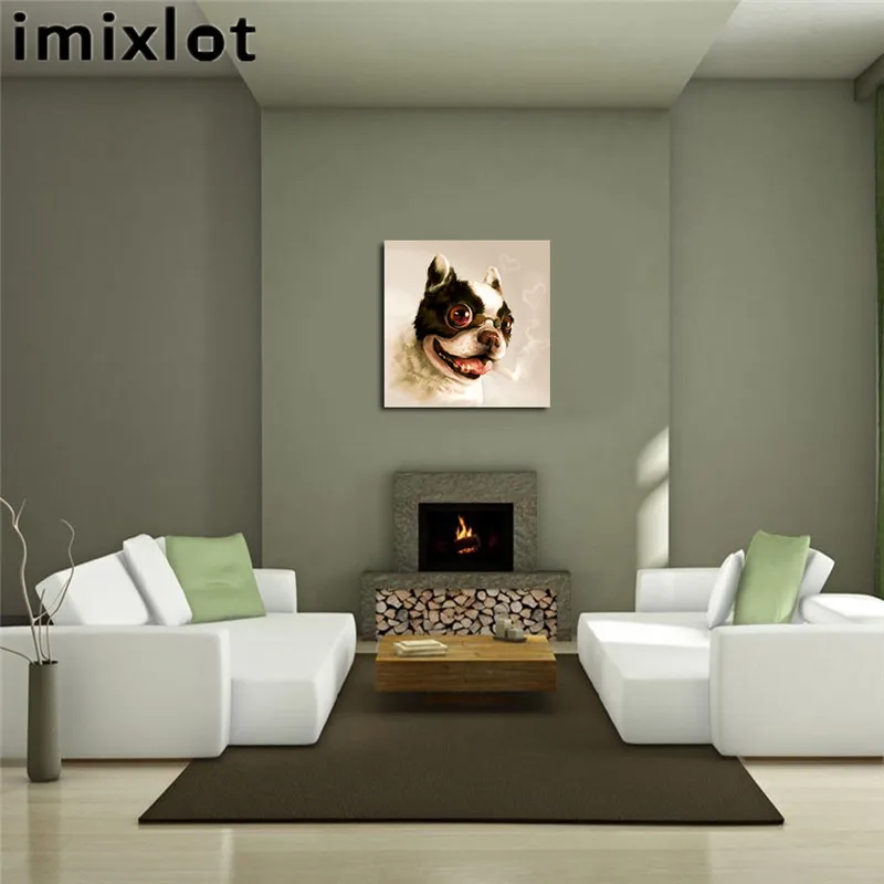 Imixlot профессиональный художник ручная работа современная картина курить быка