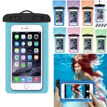 Universel clair téléphone portable pochette sèche étanche PVC sac de téléphone portable pour la natation plongée Sports nautiques coque de téléphone sac 105x175MM