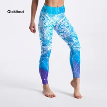 Qickitout повседневные леггинсы с тотемным принтом, быстросохнущие женские леггинсы с высокой талией, штаны для фитнеса, сексуальные летние брюки