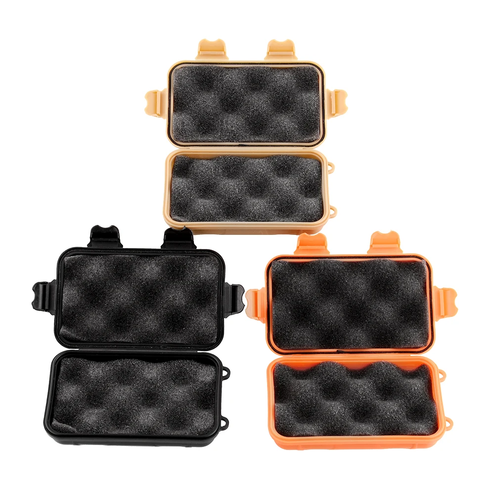 

1 Pc Black/Orange Plastic Waterproof Box Storage Trunk Airtight Seal Case Outdoor Camp Fish Bushcraft Survive Container