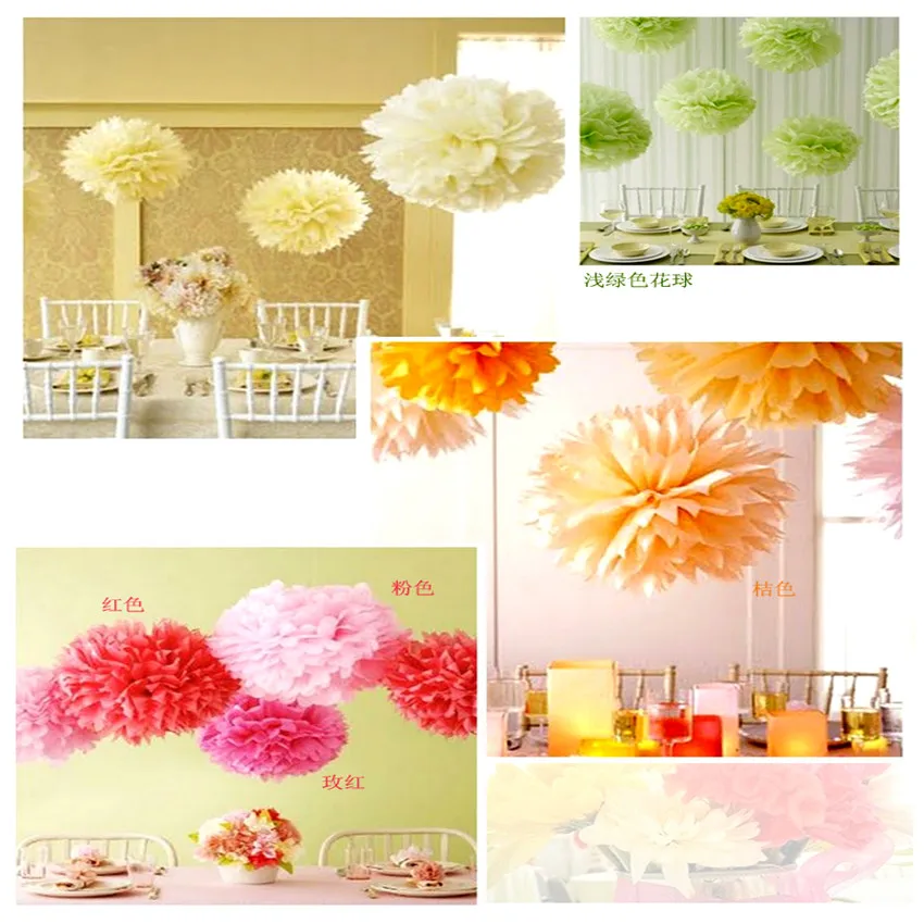 Вечерние помпоны для папиросной бумаги 30 шт. 4 6 8 дюймов 10 см 15 20 см|party decorations