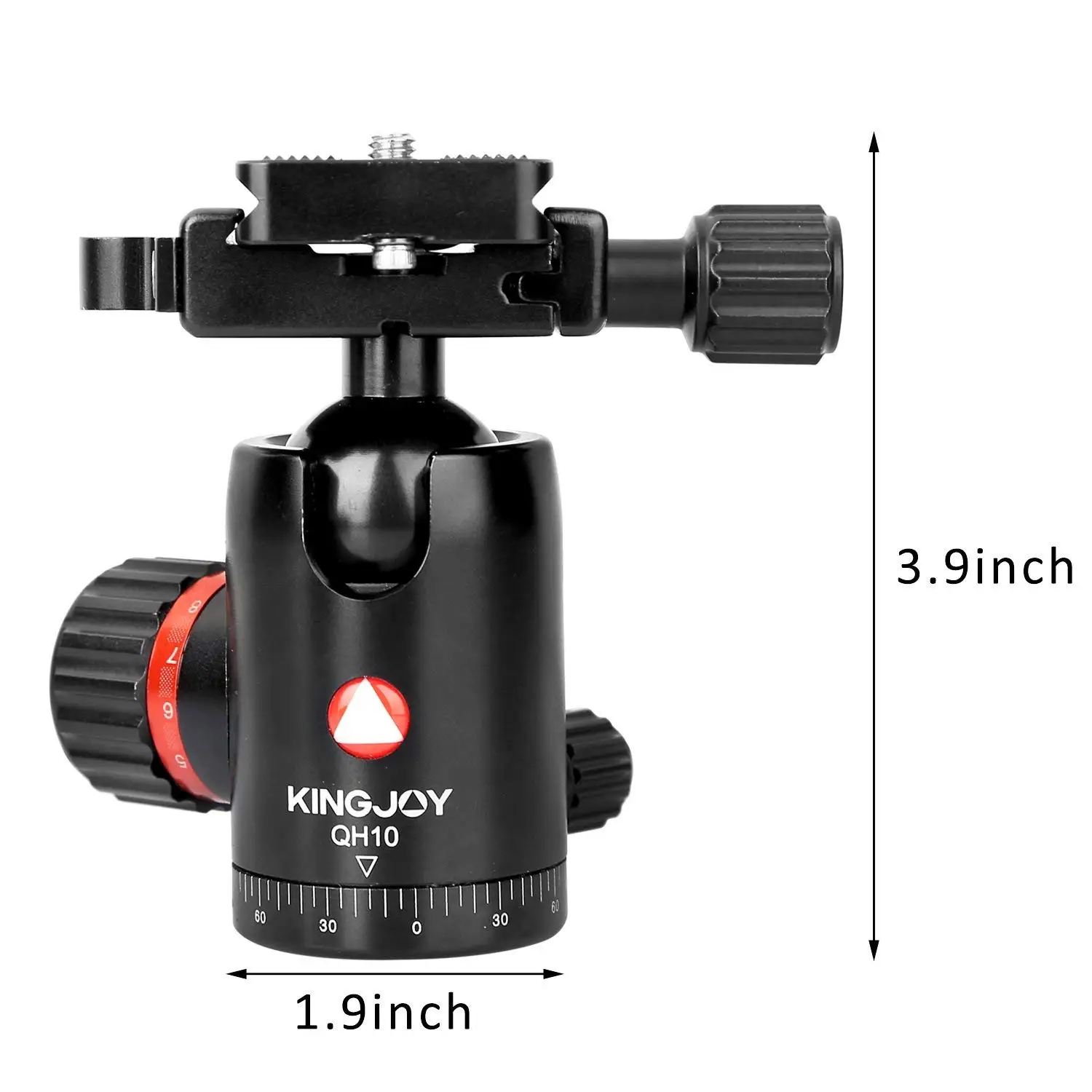 

KINGJOY Photography Camera Tripod Ball Head 360 Degree Rotation Panoramic Ballhead,QH10 Aluminum Alloy Ball Head with 1/4in Th