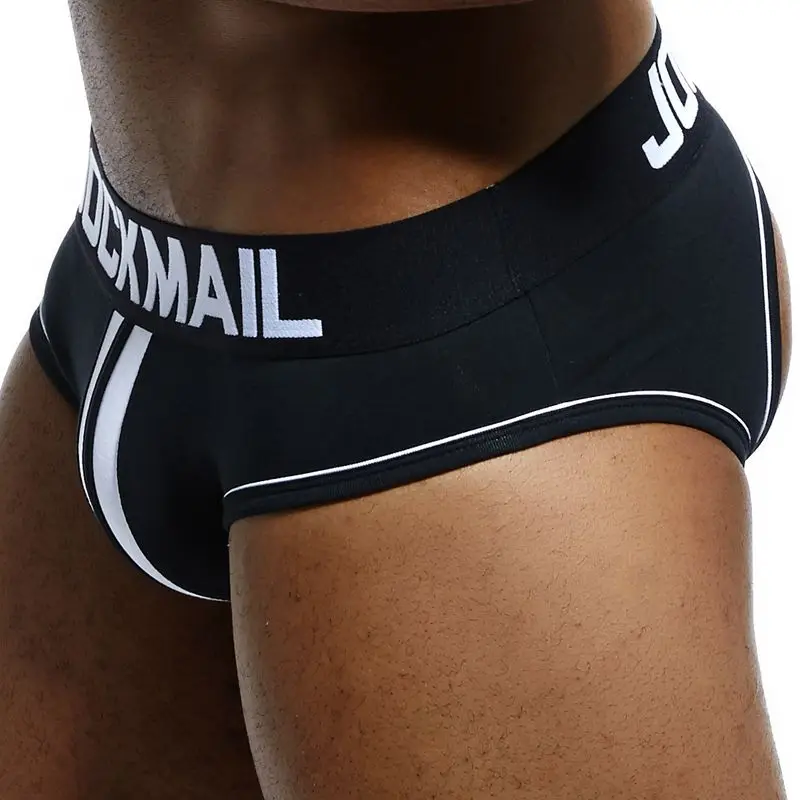 

JOCKMAIL Open Backless crotch G-strings Sexy Men Underwear Briefs Gay Penis tanga Short Male Underwear Slip Thongs hot