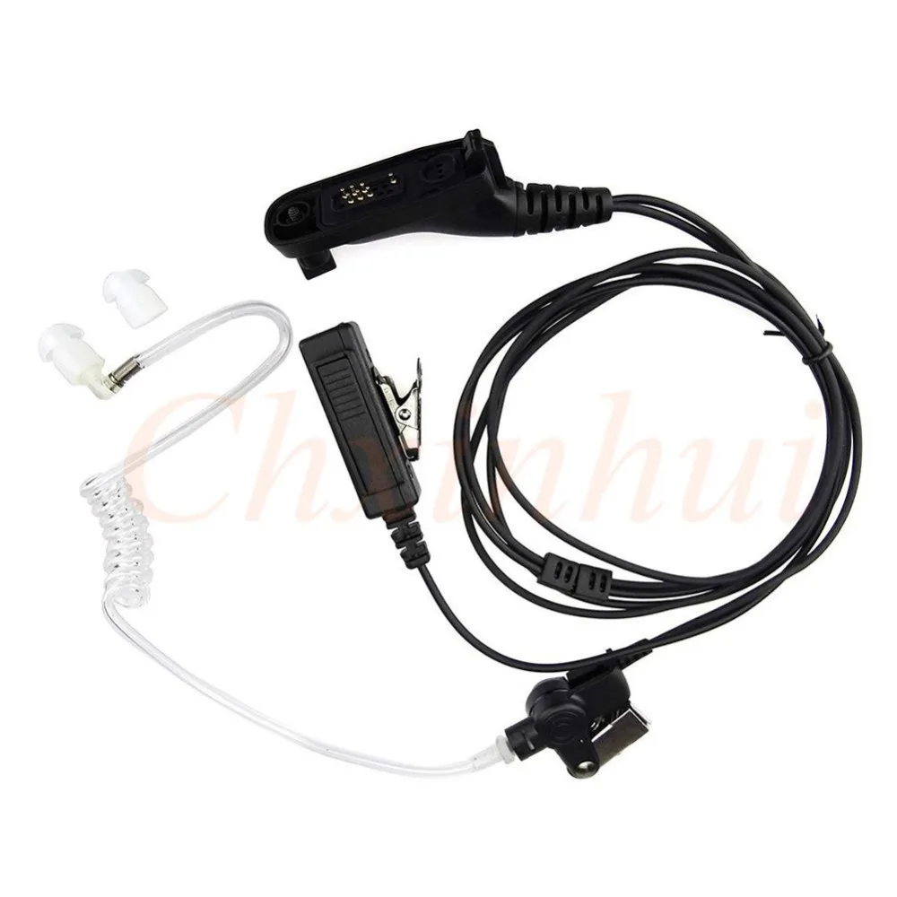 FBI PTT Air Tube Earpiece Mic Headset For Motorola two way Radio APX2000 APX7000 APX6000 APX7500