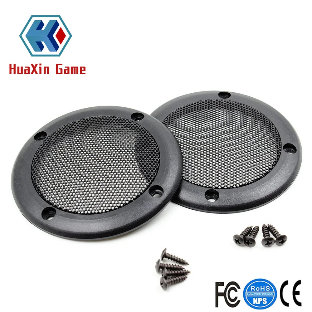 

2PCS 3.5" Black Speaker Decorative Circle SubWoofer Grill Cover Guard Protector Mesh