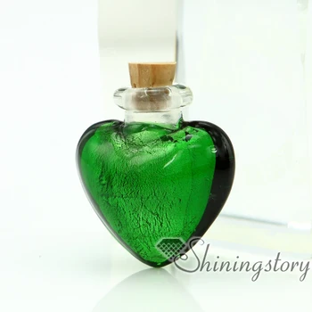 

handmade murano glass perfume bottle for necklace small urn for necklace pendant for ashes