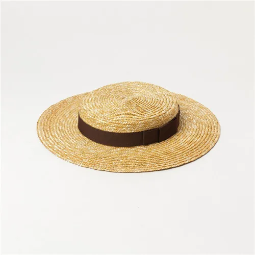 01904-hh7355 handmade straw school Graduate student  fedoras hat men  women leisure cap packable fedora Fedoras