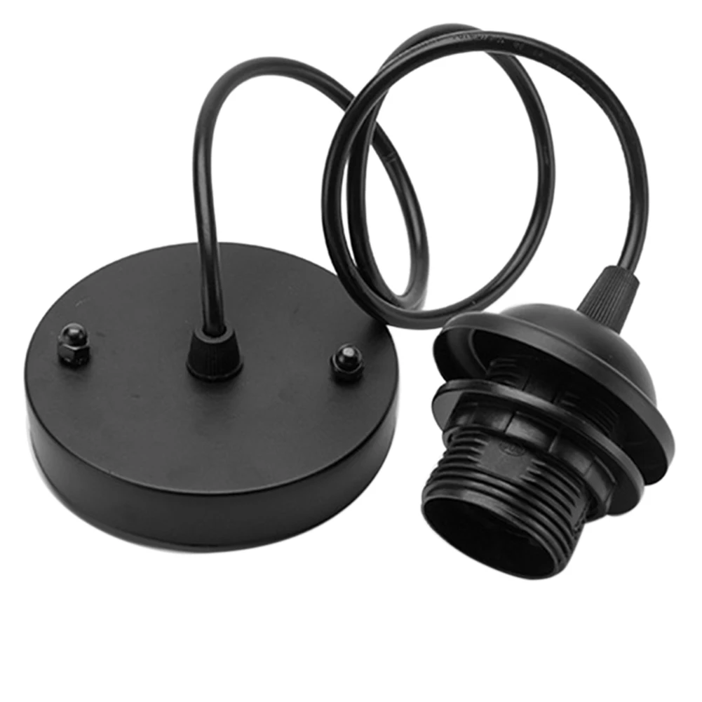 

Durable Screw Bulb Ceiling Fitting Heat Resistant Pendant Light Plastic Black 250V 4A Lamp Holder E27 Home Easy Install