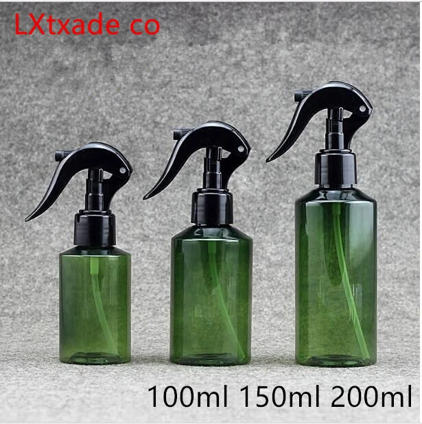 

Free Shipping 100 ml 150 ml 200 ml Empty Green Plastic Spray Packaging Bottle New Style Top Grade Empty Cosmetic Containers